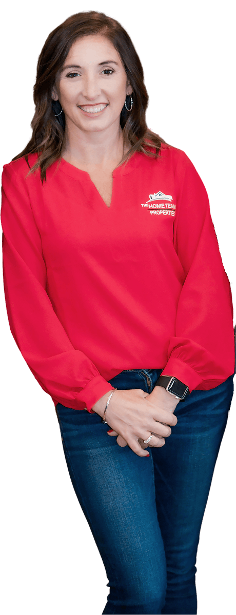 Samantha Carver leaning casually, cut out on a transparent background.